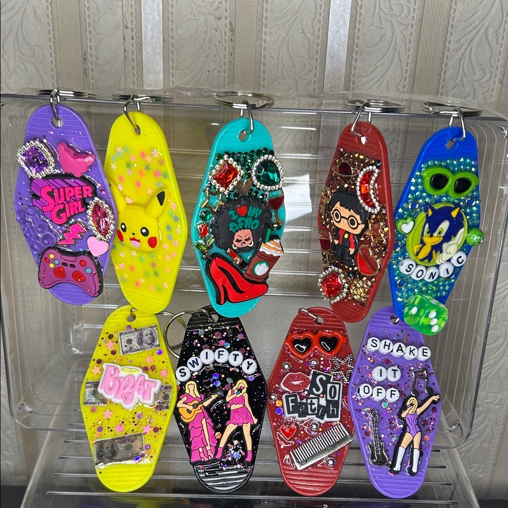 Colorful Decorative Keychains Set